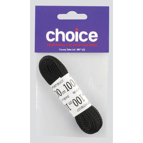 Flat black shop boot laces
