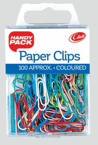 Coloured clearance paper clips